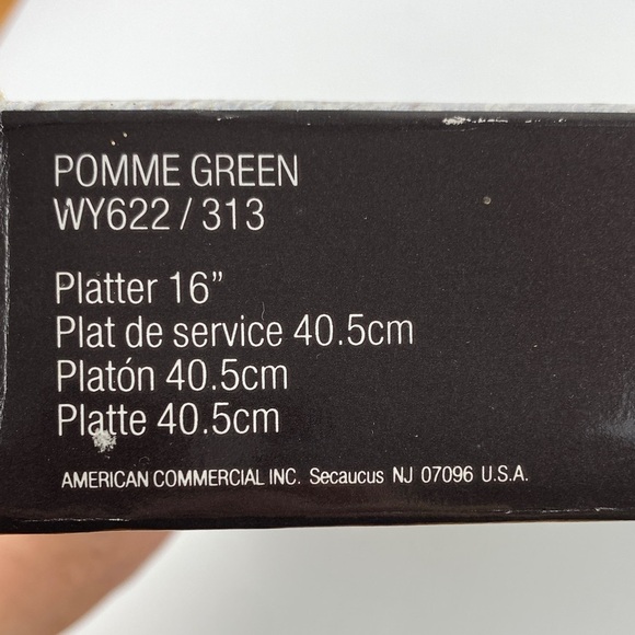 Studio Nova Glass Platter Green Apple Pattern 16 inches - Picture 2 of 13